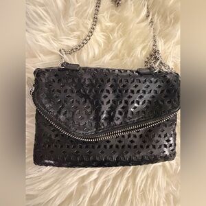 Hobo International Black Mini Leather Chain Shoulder Bag